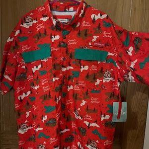 Magellan Christmas Men’s Large Fishing Shirt 🎅🏼🦌🎄